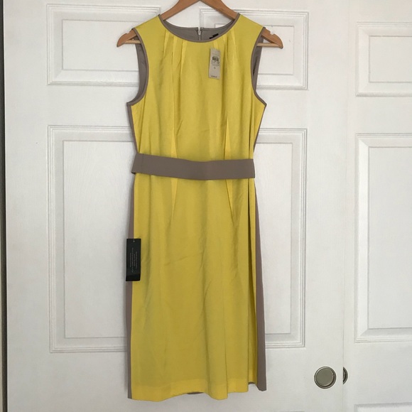 Ann Taylor Dresses & Skirts - 🆕 Ann Taylor color block yellow tan dress 6 NWT
